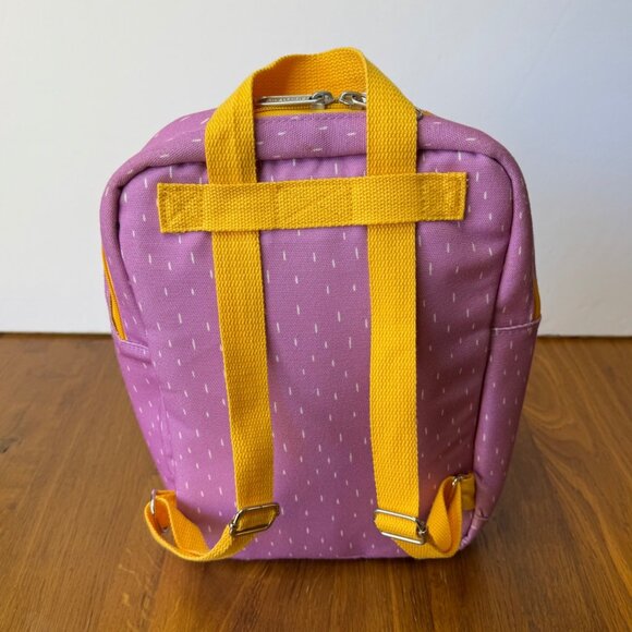 PLANETBOX Lunch Tote Bag Kids Backpack Purple & Yellow Pansy Dashes Planet Box - Picture 2 of 12